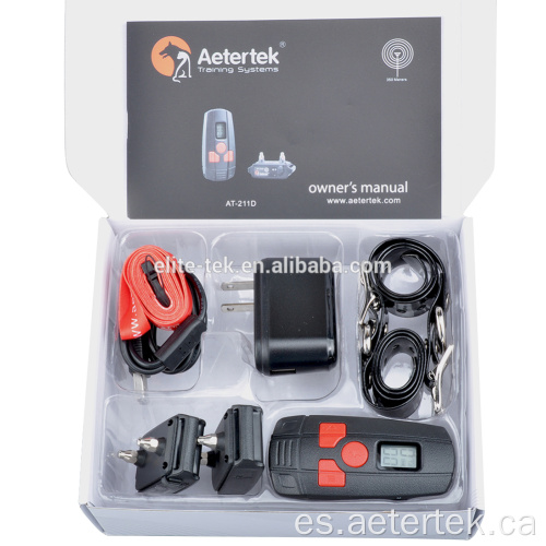 Aetertek AT-211D collar de entrenamiento remoto para perros 2 receptores